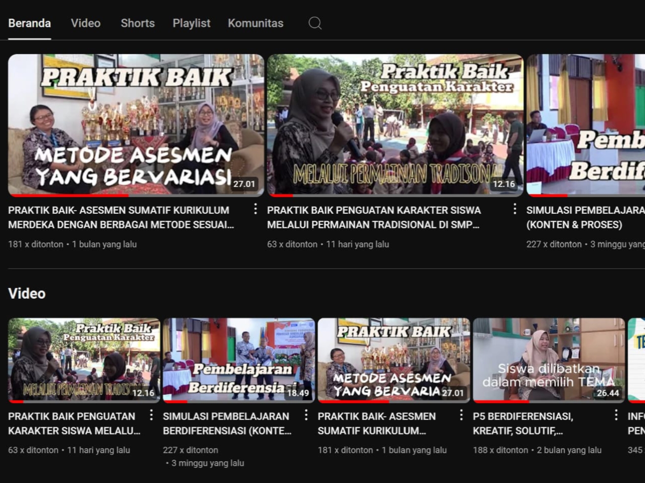 Channel YouTube Penulis untuk Media Pendampingan dan Berbagi 